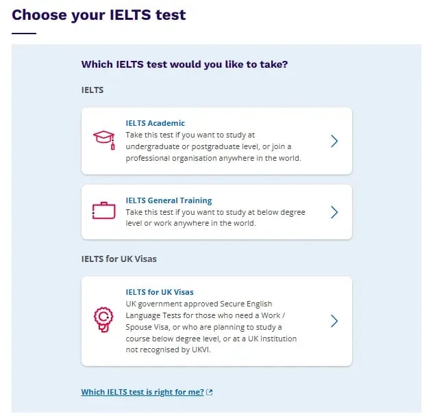 IELTS Booking Tutorial image 1